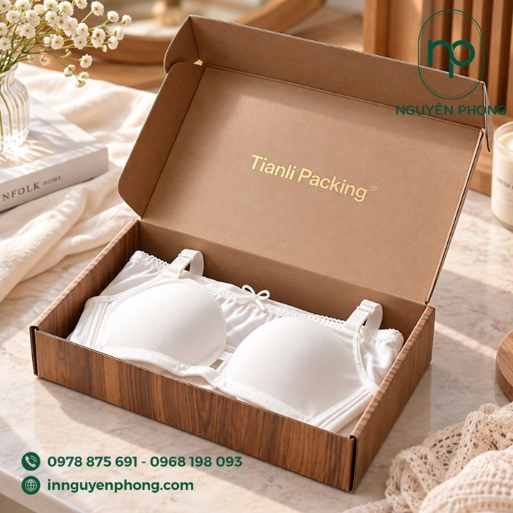 Mẫu hộp carton sóng đựng đồ lót 